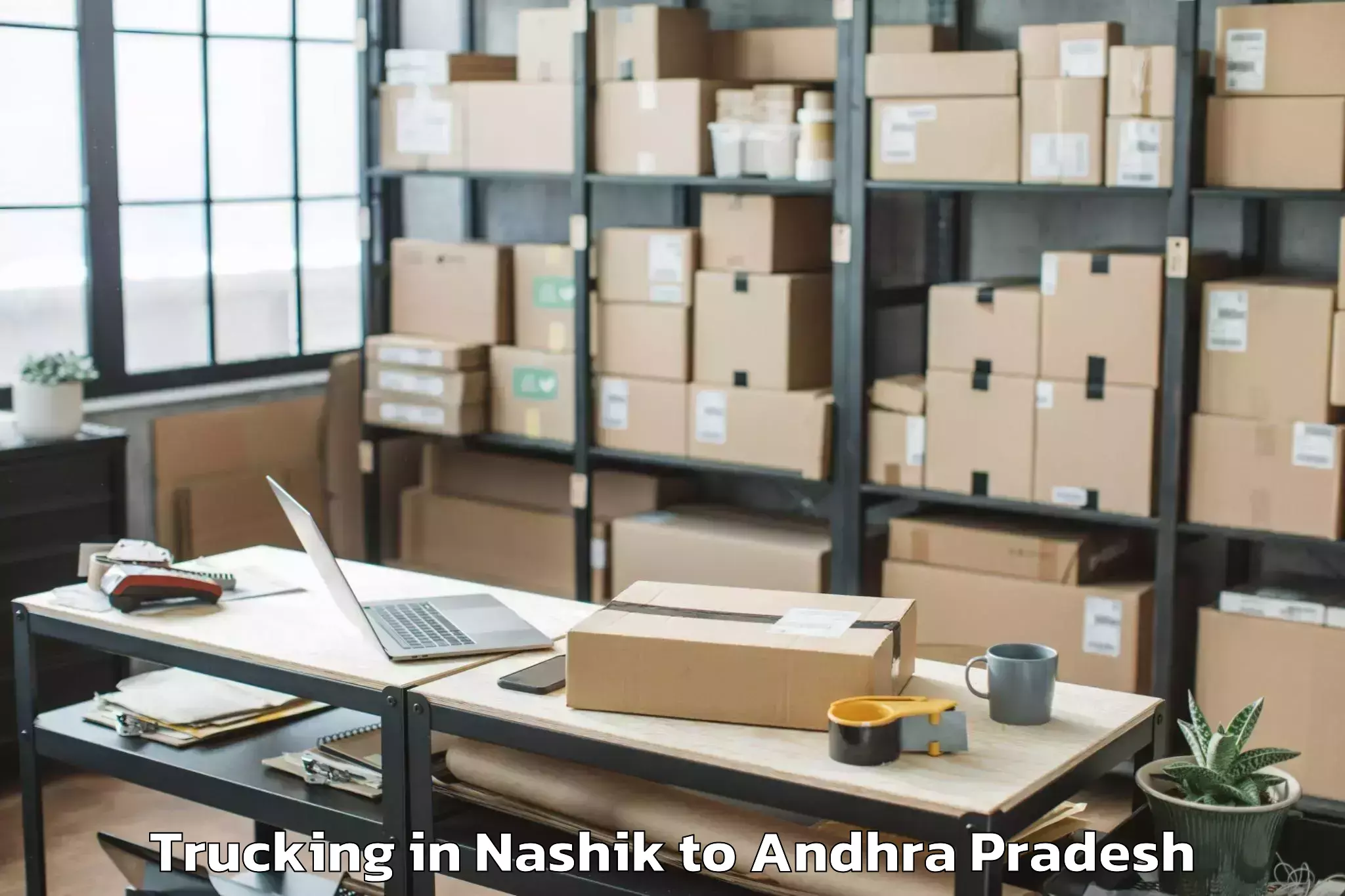 Easy Nashik to Peddvaduguru Trucking Booking